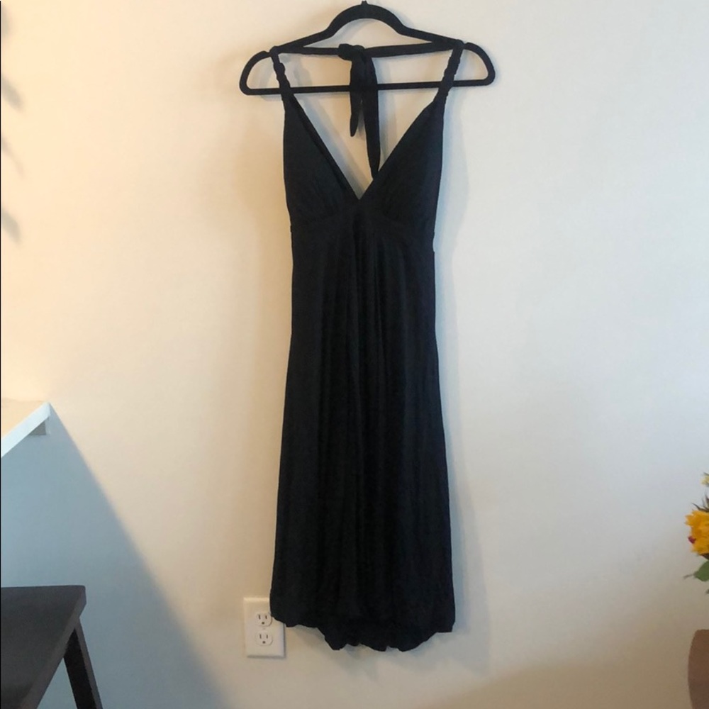Black halter dress